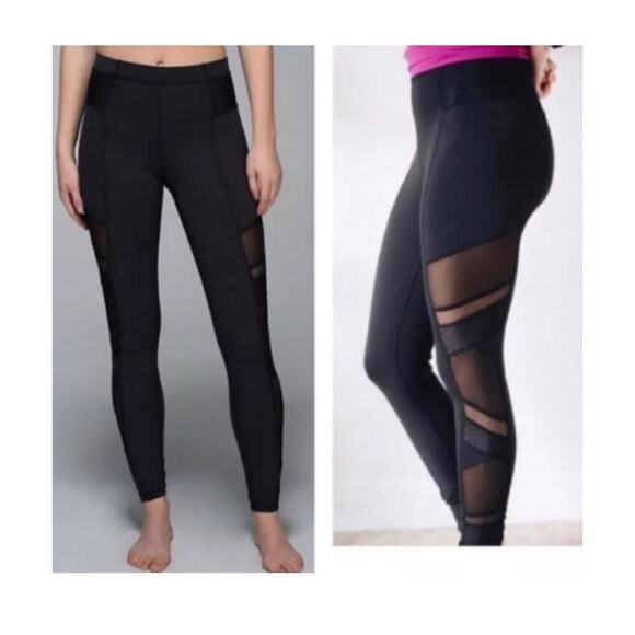 Lululemon Just Breathe Mesh High Rise Legging Black Size 2 - Picture 1 of 9